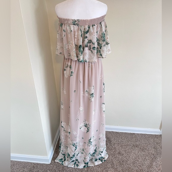 NWT Show Me Your MuMu Hacienda Maxi Ruffle Floral Light Pink Dress Size Small - Picture 5 of 10